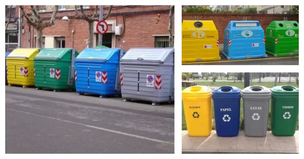 Tipos de contenedores de reciclaje