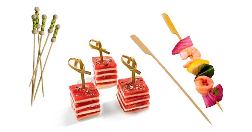 recetas originales con pinchos de bambú
